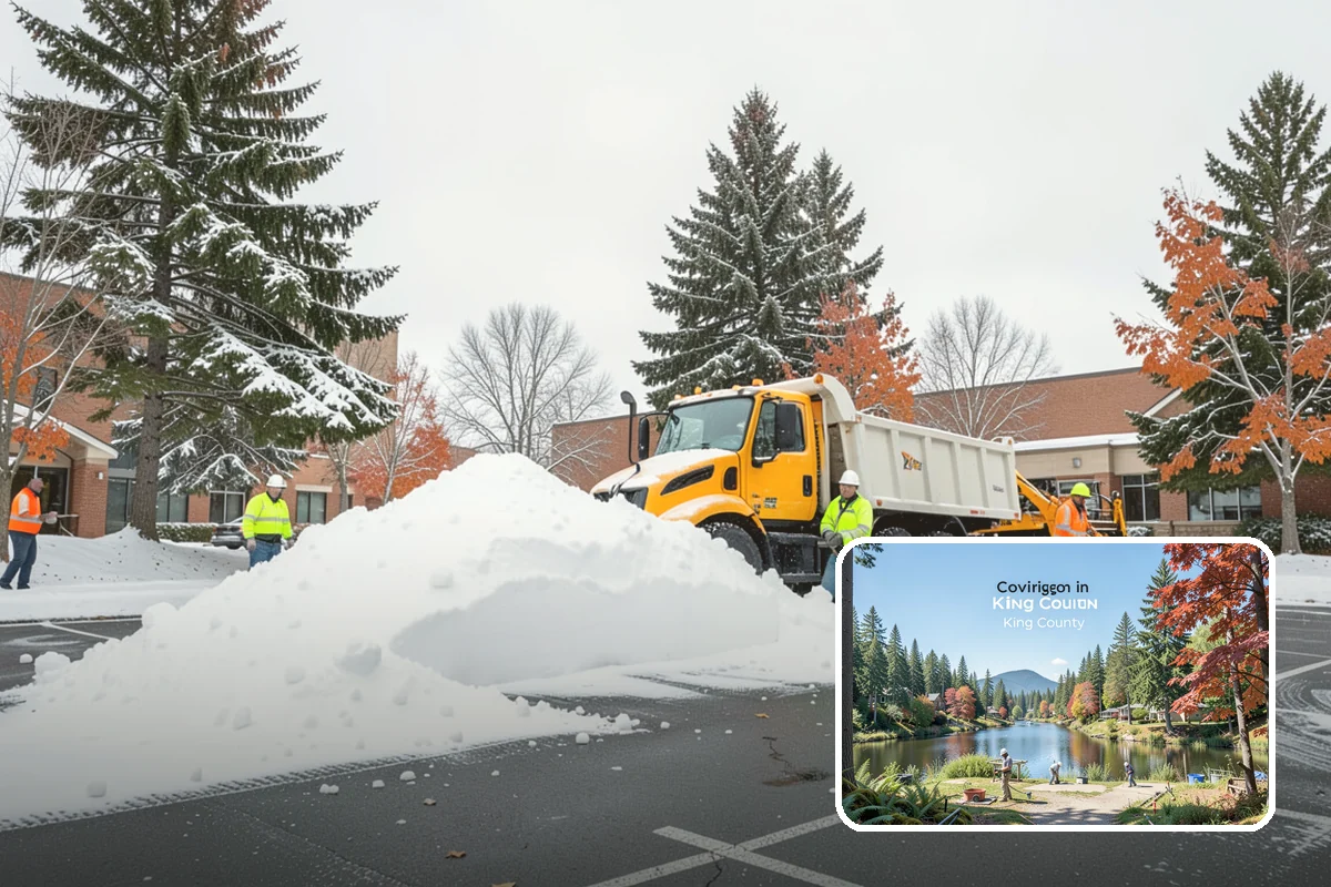 Shared Driveway Snow Removal in Covington, King County, WA - Clears the entire shared run as a single job