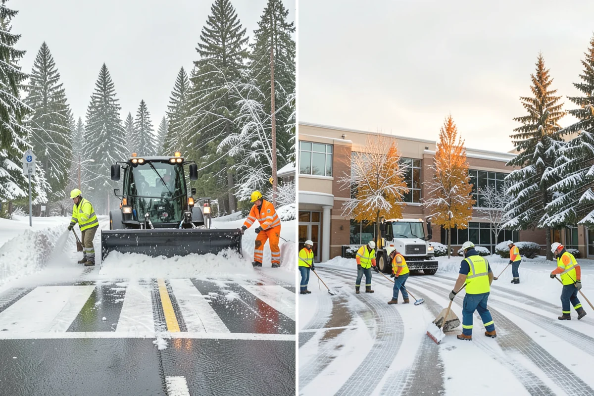 Shared Driveway Snow Removal in Covington, King County, WA - We confirm the shared boundaries and each household's access