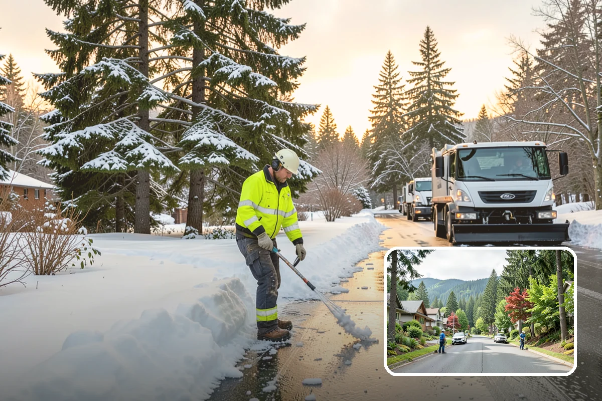Shared Driveway Snow Removal in Darrington, Snohomish County, WA - Clears the entire shared run as a single job