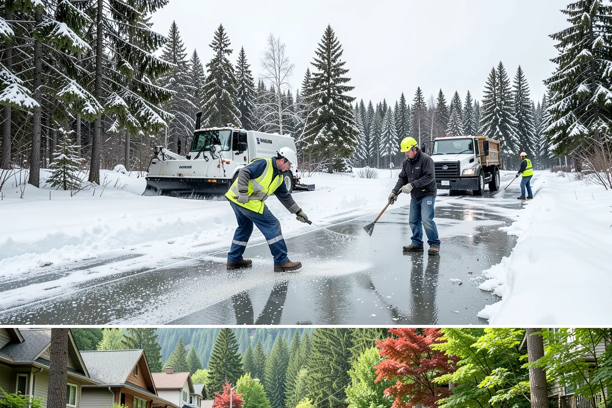 Shared Driveway Snow Removal in Darrington, Snohomish County, WA - Shared drives need prompt, coordinated clearing with each snowfall and treatment through the freeze-thaw days that follow.