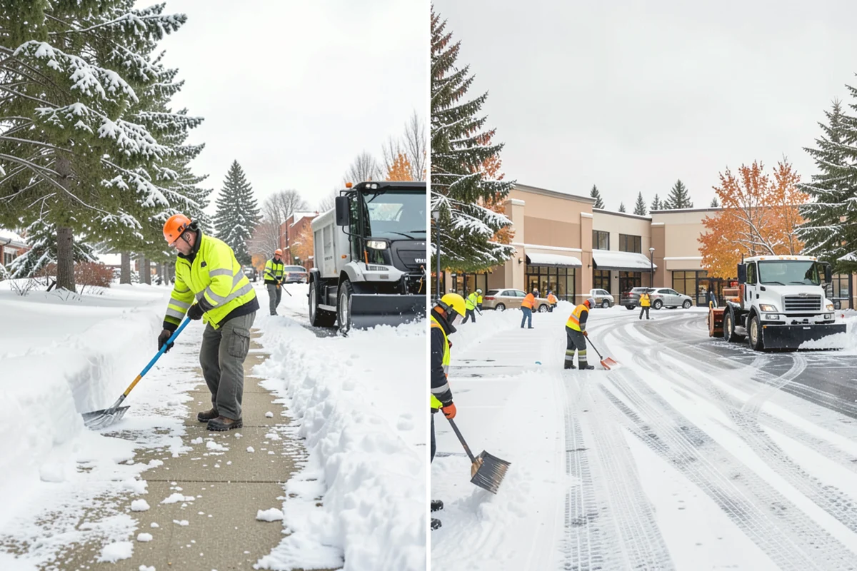 Shared Driveway Snow Removal in Duvall, King County, WA - We confirm the shared boundaries and each household's access