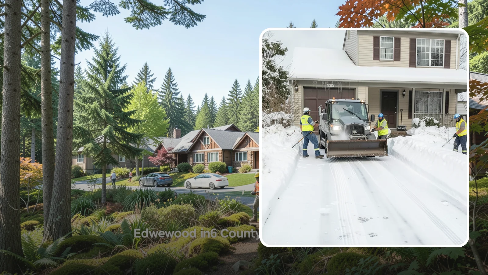 Shared Driveway Snow Removal in Edgewood, Pierce County, WA - We clear shared driveways fairly and completely so every household along them keeps reliable winter access.