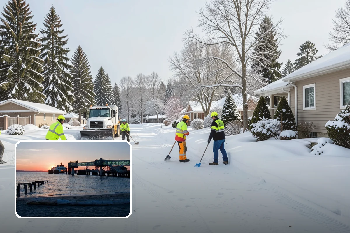 Shared Driveway Snow Removal in Edmonds, Snohomish County, WA - Clears the entire shared run as a single job