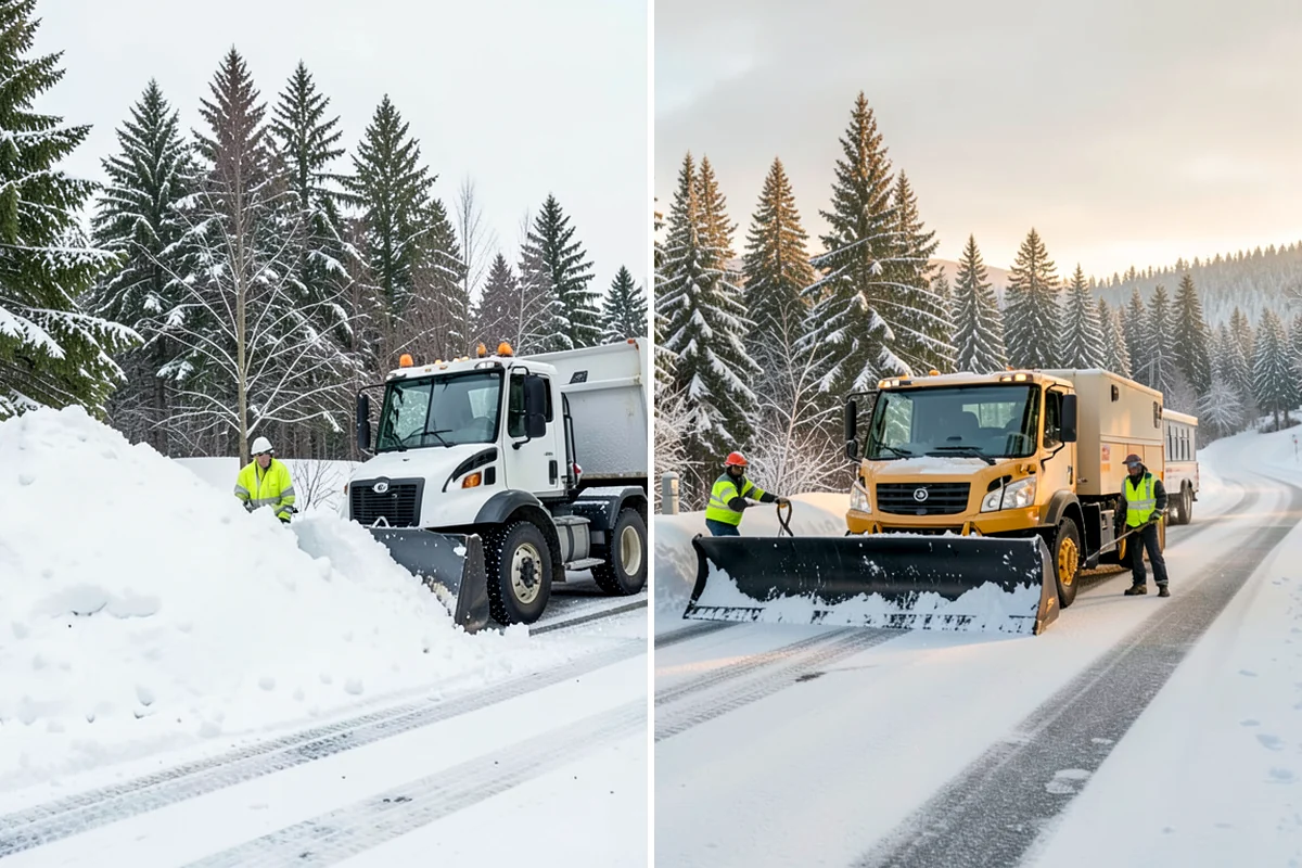 Shared Driveway Snow Removal in Enumclaw, King County, WA - We confirm the shared boundaries and each household's access