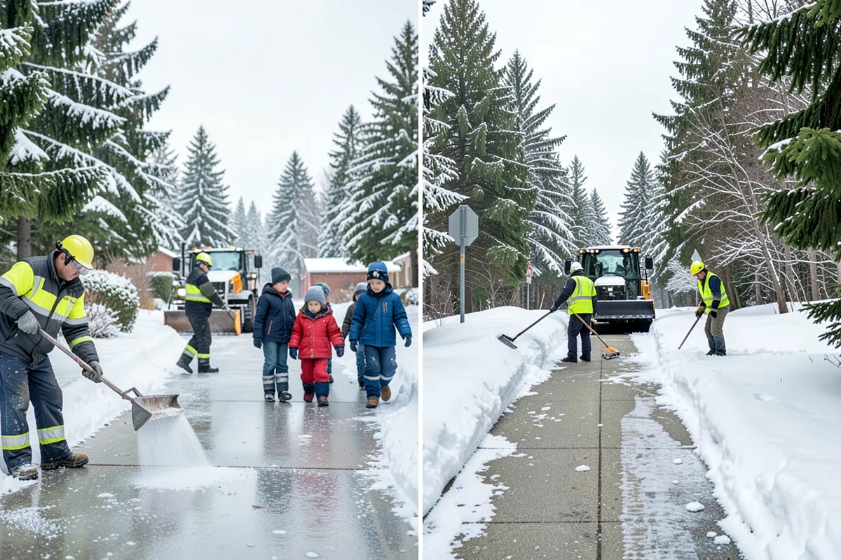Shared Driveway Snow Removal in Federal Way, King County, WA - We confirm the shared boundaries and each household's access