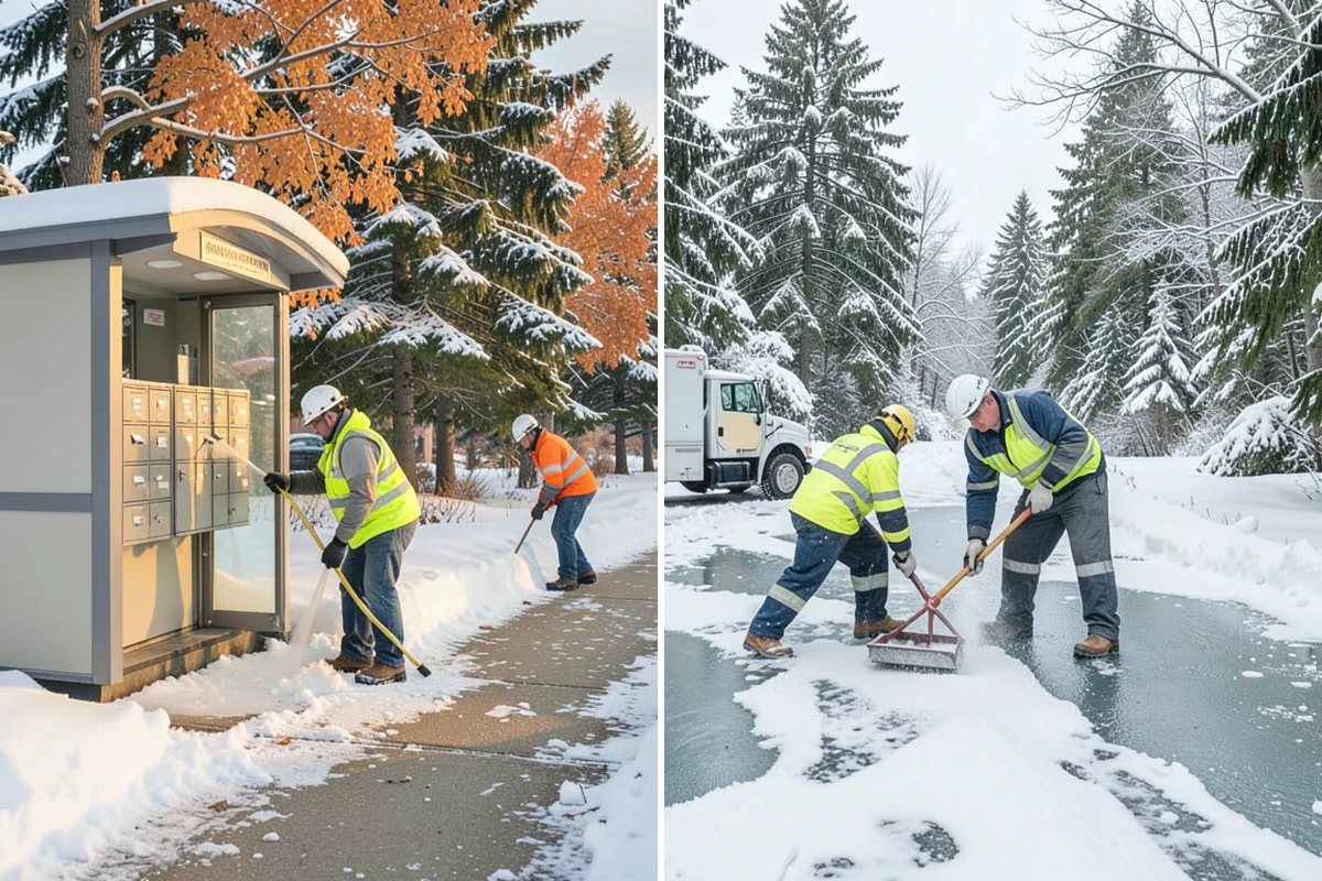 Shared Driveway Snow Removal in Gold Bar, Snohomish County, WA - We confirm the shared boundaries and each household's access