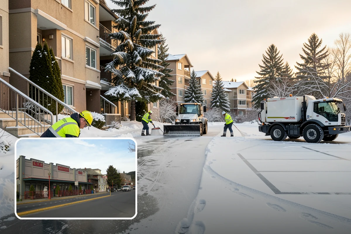 Shared Driveway Snow Removal in Issaquah, King County, WA - Clears the entire shared run as a single job