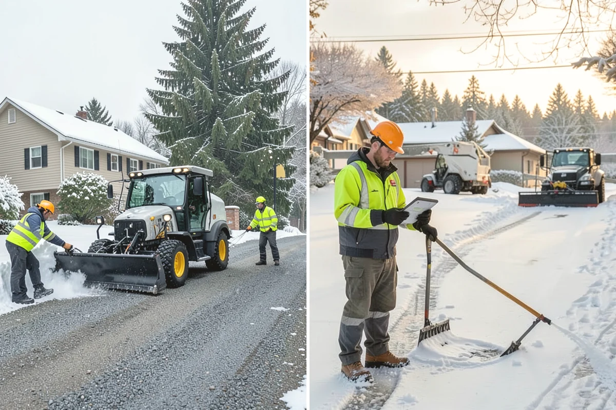 Shared Driveway Snow Removal in Issaquah, King County, WA - We confirm the shared boundaries and each household's access