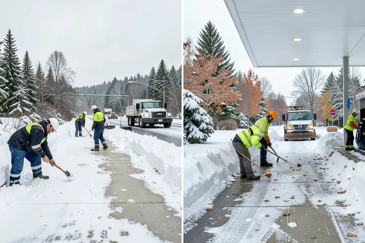 Shared Driveway Snow Removal in Kenmore, King County, WA - We confirm the shared boundaries and each household's access