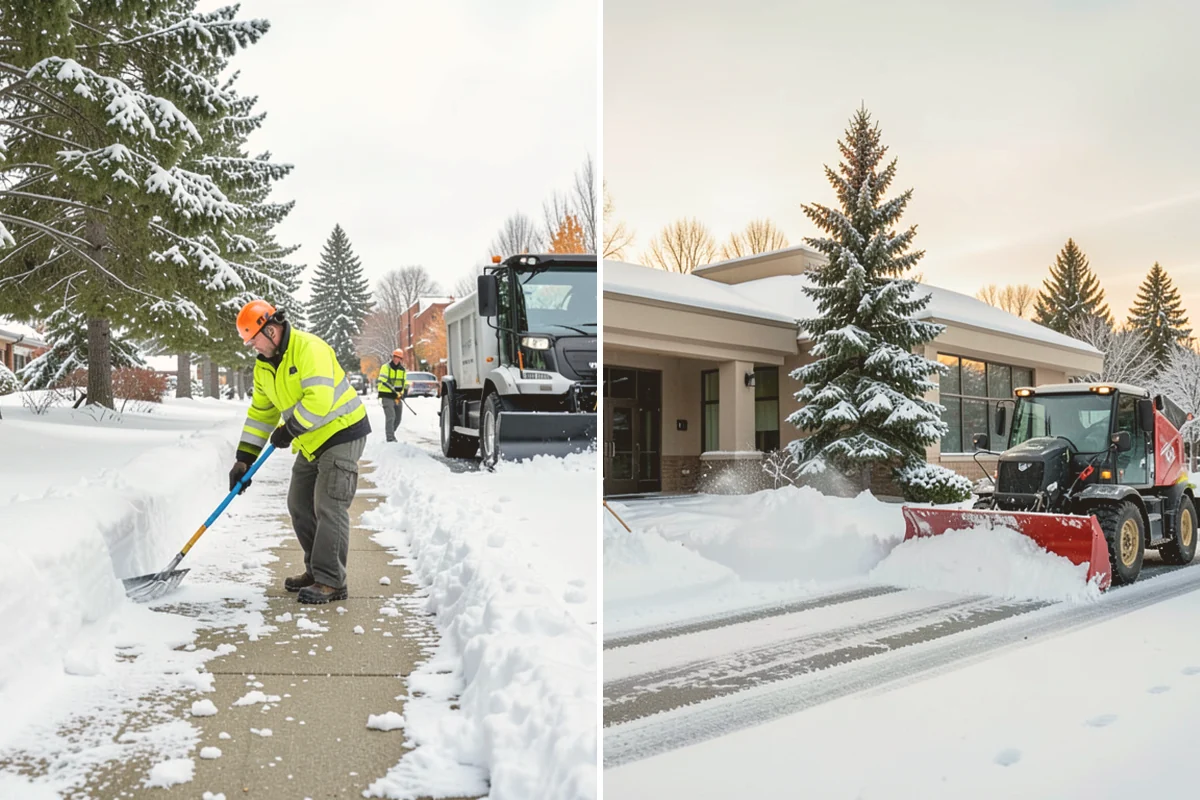 Shared Driveway Snow Removal in Kent, King County, WA - We confirm the shared boundaries and each household's access