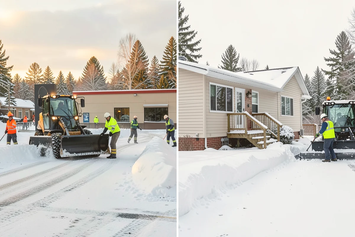 Shared Driveway Snow Removal in Kirkland, King County, WA - We confirm the shared boundaries and each household's access