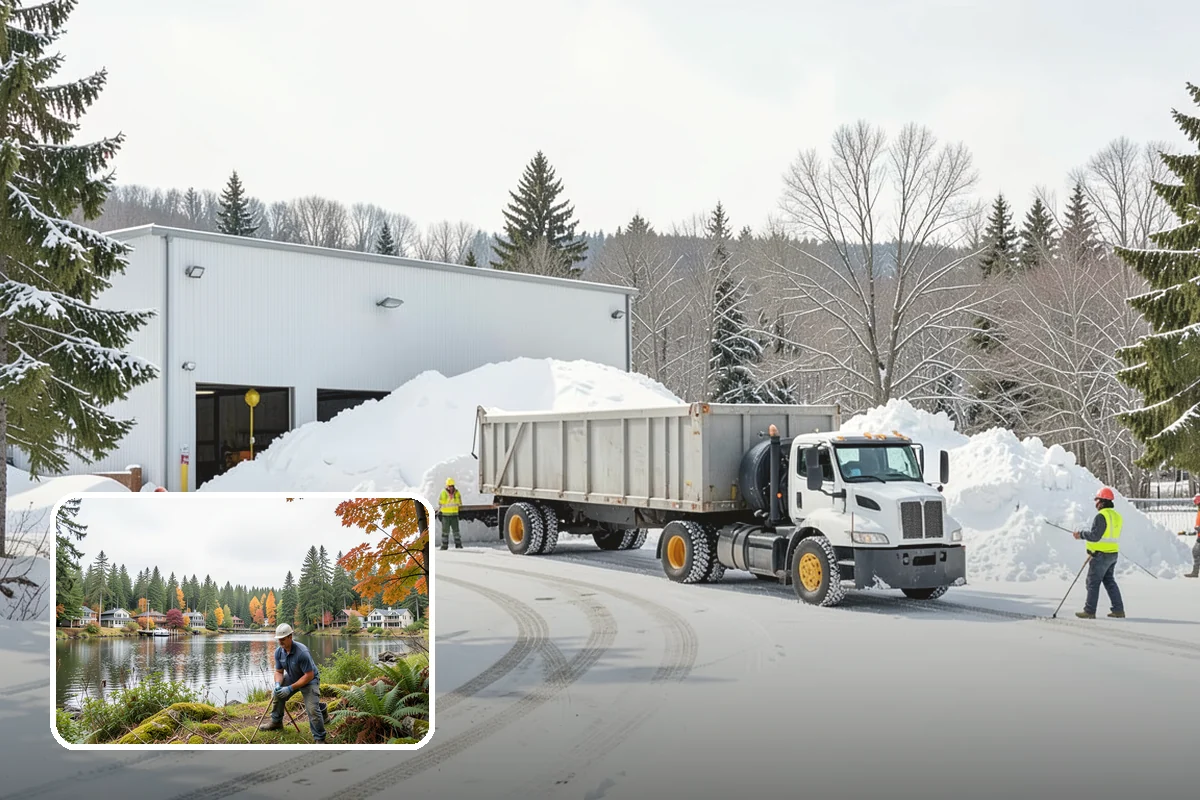 Shared Driveway Snow Removal in La Conner, Skagit County, WA - Clears the entire shared run as a single job