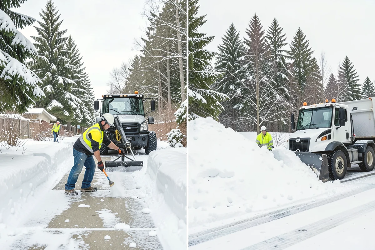 Shared Driveway Snow Removal in La Conner, Skagit County, WA - We confirm the shared boundaries and each household's access