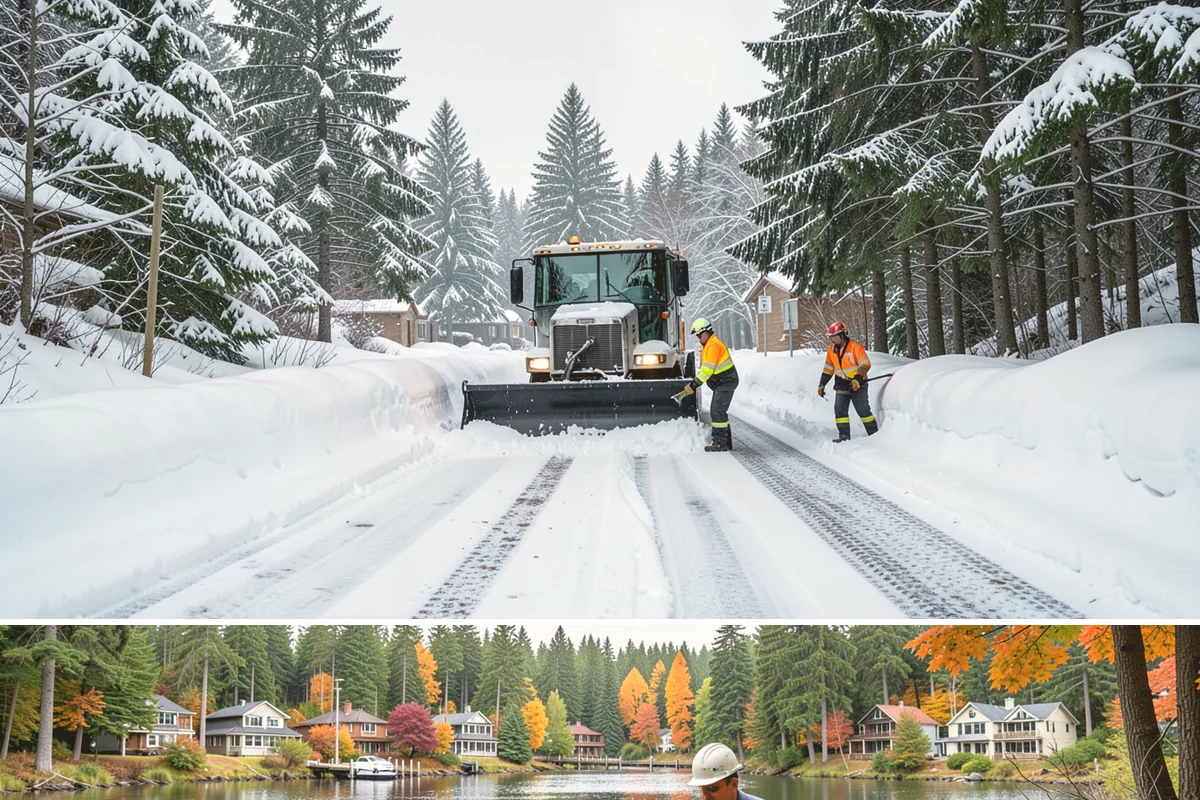 Shared Driveway Snow Removal in La Conner, Skagit County, WA - Shared drives need prompt, coordinated clearing with each snowfall and treatment through the freeze-thaw days that follow.