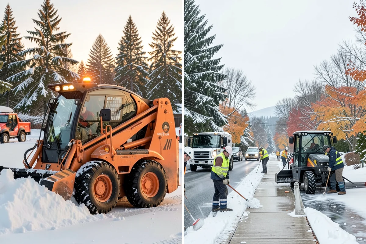 Shared Driveway Snow Removal in Lake Forest Park, King County, WA - We confirm the shared boundaries and each household's access