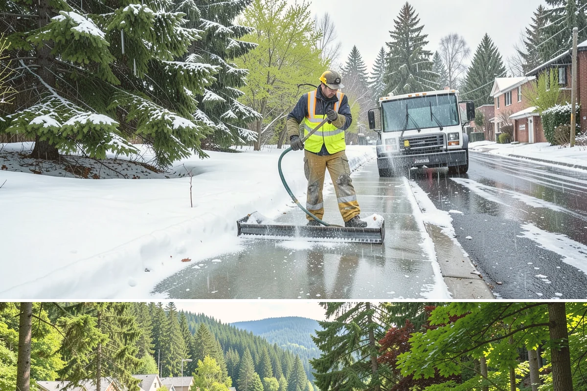 Shared Driveway Snow Removal in Lake Forest Park, King County, WA - Shared drives need prompt, coordinated clearing with each snowfall and treatment through the freeze-thaw days that follow.