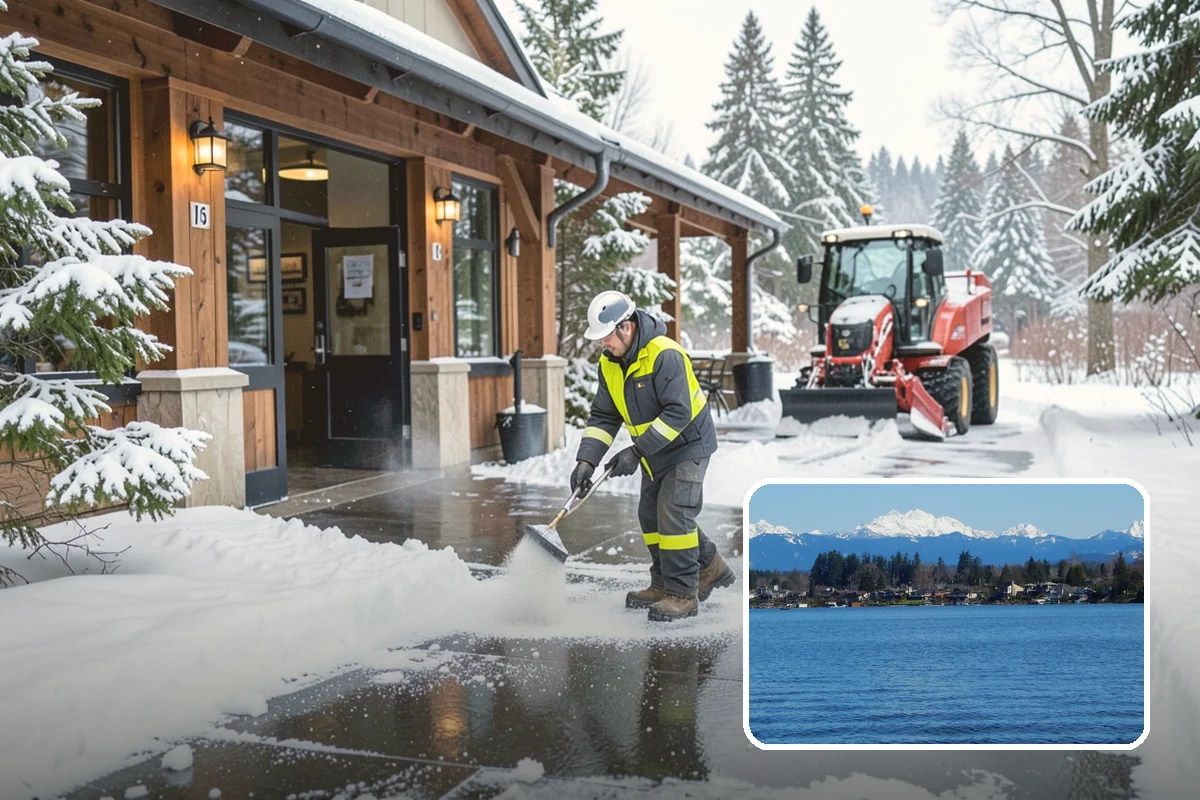 Shared Driveway Snow Removal in Lake Stevens, Snohomish County, WA - Clears the entire shared run as a single job