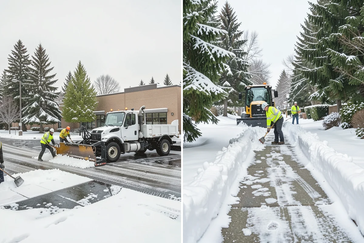 Shared Driveway Snow Removal in Lake Stevens, Snohomish County, WA - We confirm the shared boundaries and each household's access