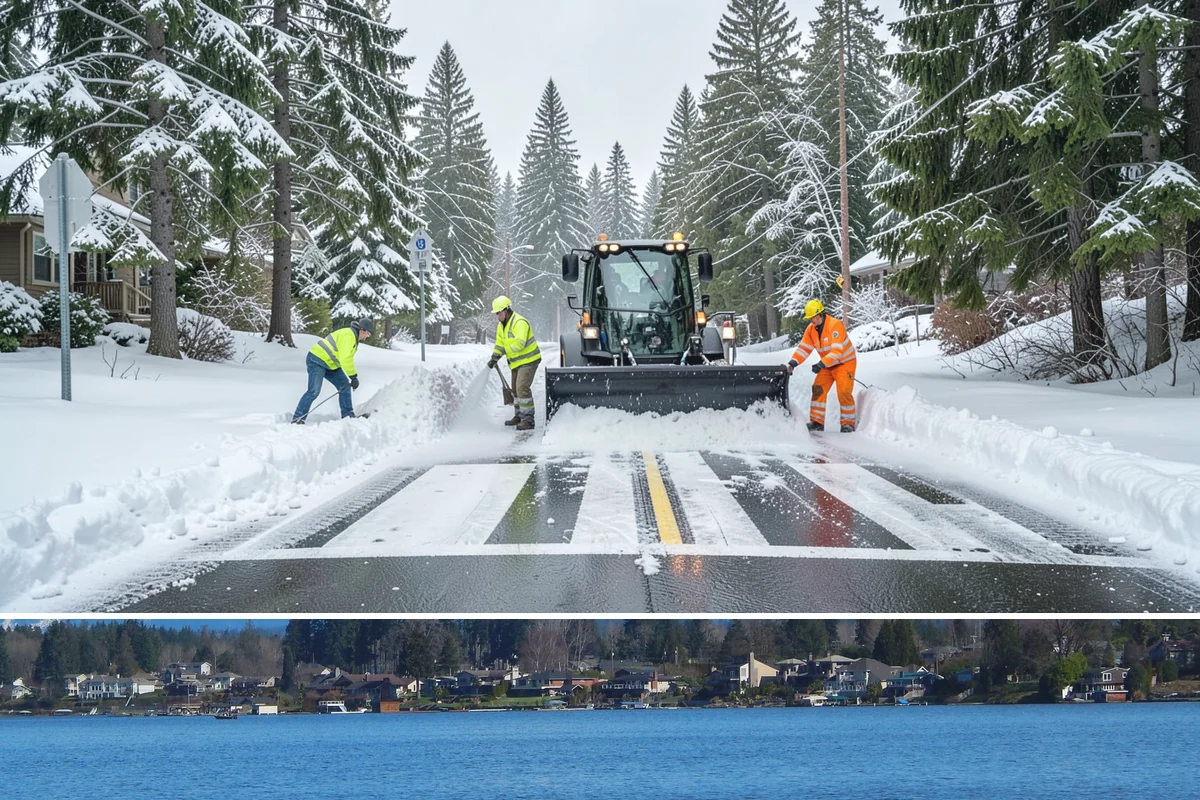 Shared Driveway Snow Removal in Lake Stevens, Snohomish County, WA - Shared drives need prompt, coordinated clearing with each snowfall and treatment through the freeze-thaw days that follow.