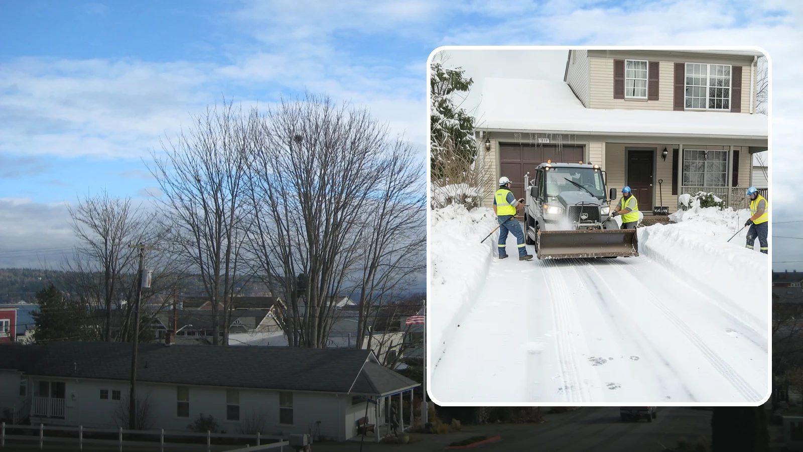 Shared Driveway Snow Removal in Langley, Island County, WA - We clear shared driveways fairly and completely so every household along them keeps reliable winter access.