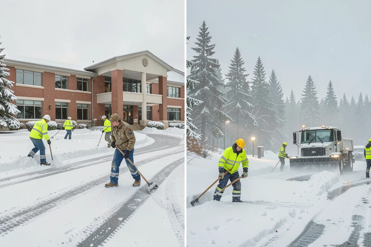Shared Driveway Snow Removal in Lynnwood, Snohomish County, WA - We confirm the shared boundaries and each household's access