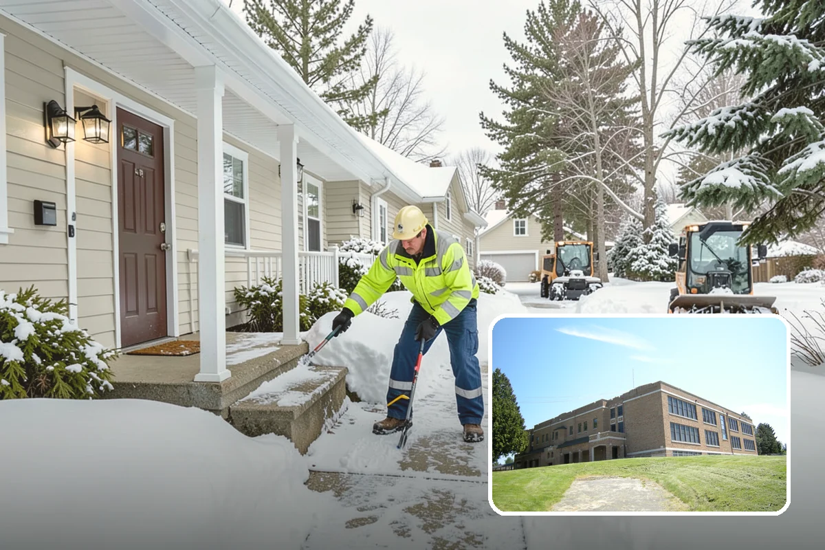 Shared Driveway Snow Removal in Maple Valley, King County, WA - Clears the entire shared run as a single job