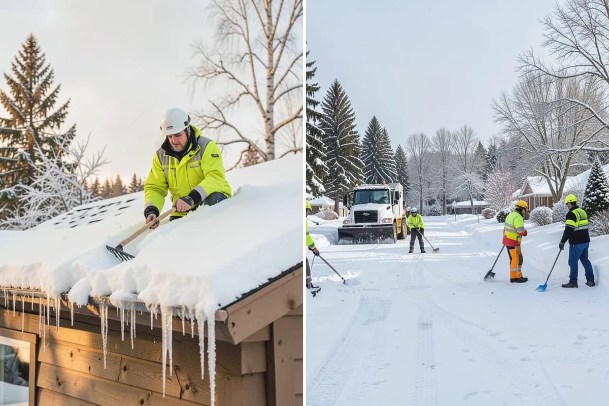 Shared Driveway Snow Removal in Marysville, Snohomish County, WA - We confirm the shared boundaries and each household's access