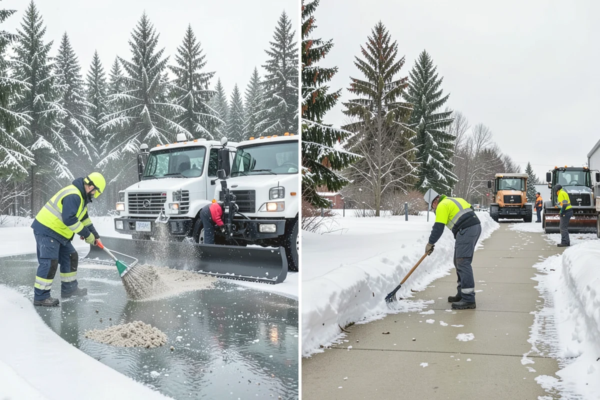 Shared Driveway Snow Removal in Mill Creek, Snohomish County, WA - We confirm the shared boundaries and each household's access