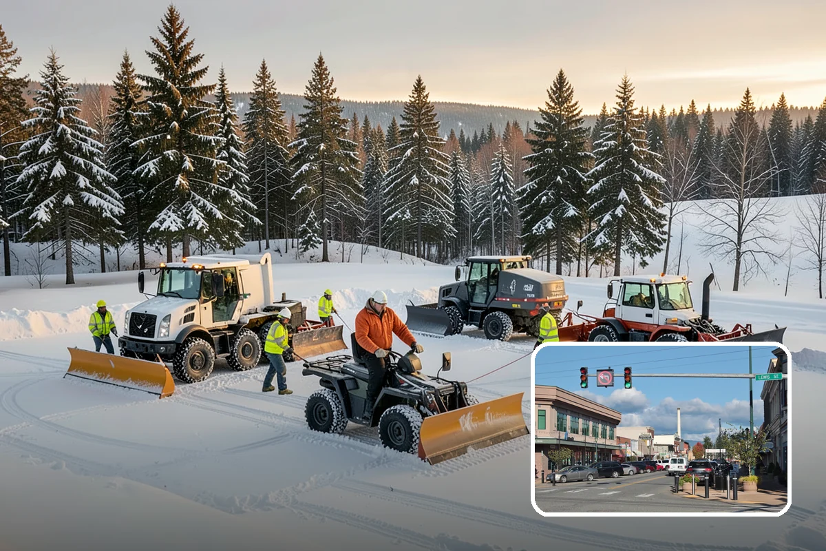 Shared Driveway Snow Removal in Monroe, Snohomish County, WA - Clears the entire shared run as a single job