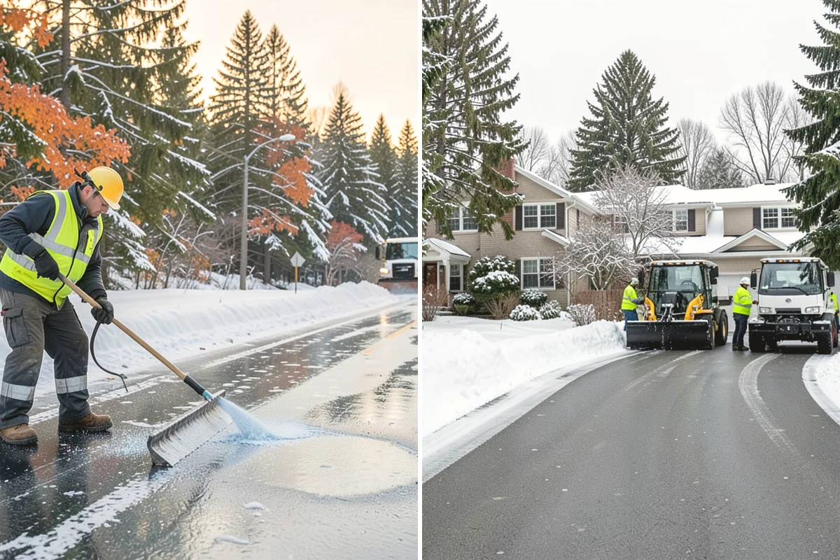 Shared Driveway Snow Removal in Monroe, Snohomish County, WA - We confirm the shared boundaries and each household's access
