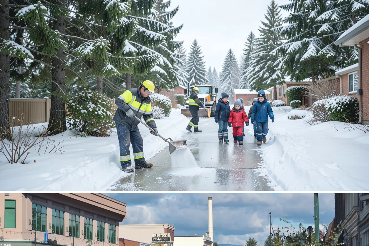 Shared Driveway Snow Removal in Monroe, Snohomish County, WA - Shared drives need prompt, coordinated clearing with each snowfall and treatment through the freeze-thaw days that follow.