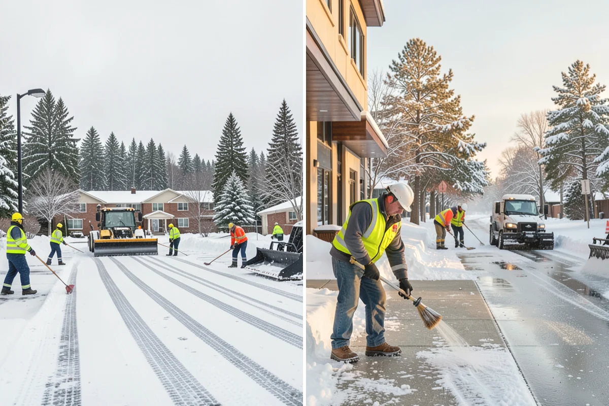 Shared Driveway Snow Removal in Mountlake Terrace, Snohomish County, WA - We confirm the shared boundaries and each household's access