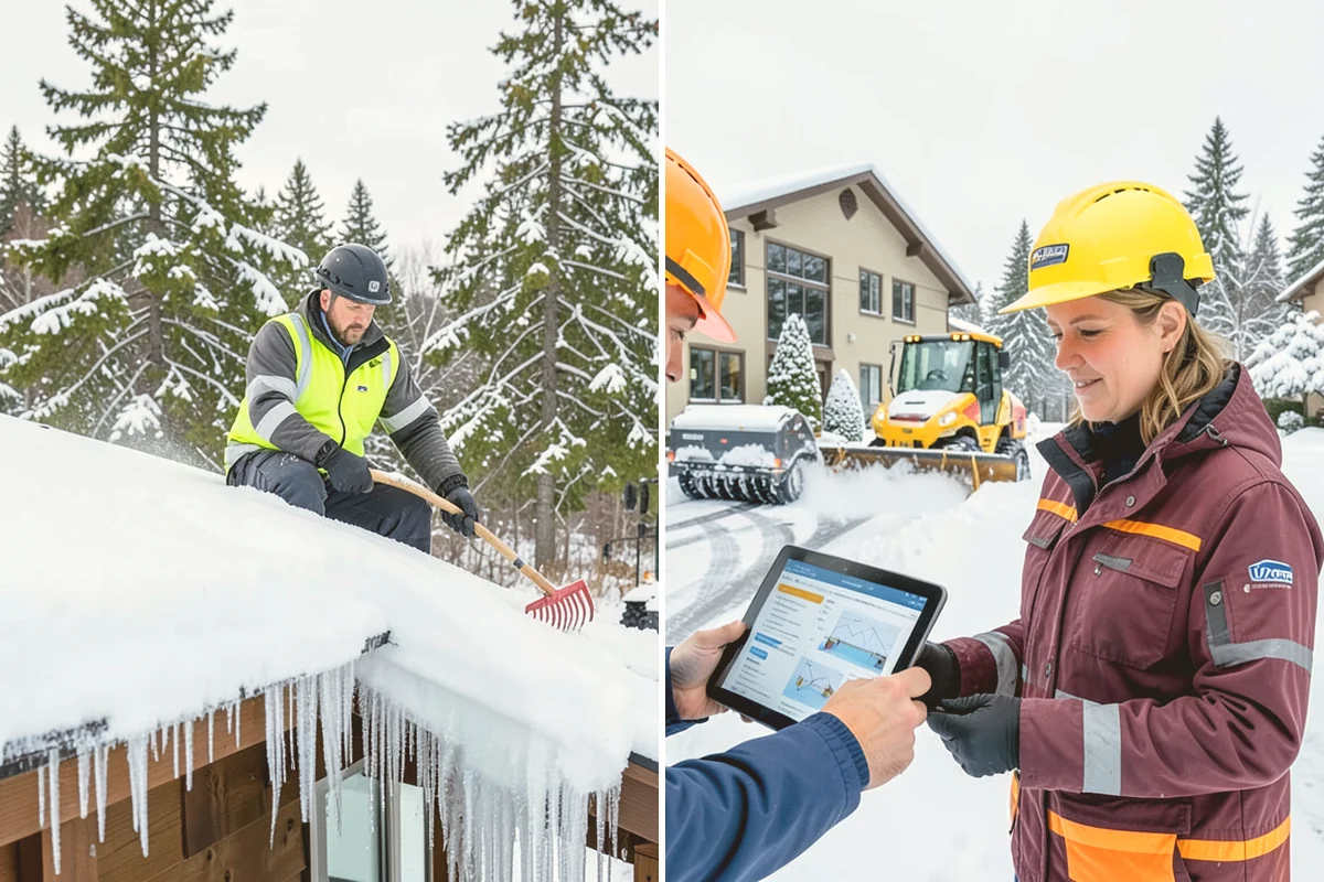 Shared Driveway Snow Removal in Newcastle, King County, WA - We confirm the shared boundaries and each household's access