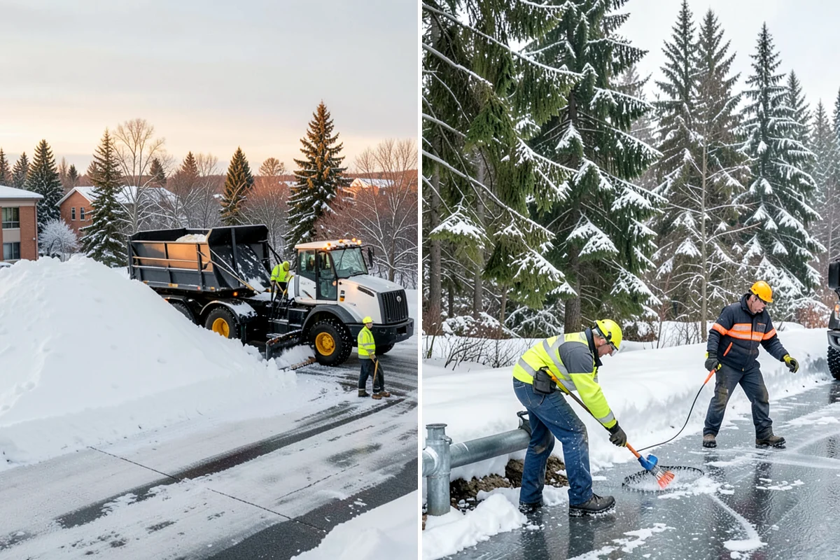 Shared Driveway Snow Removal in Normandy Park, King County, WA - We confirm the shared boundaries and each household's access