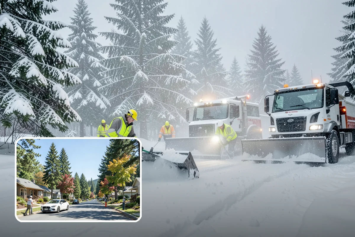 Shared Driveway Snow Removal in Orting, Pierce County, WA - Clears the entire shared run as a single job