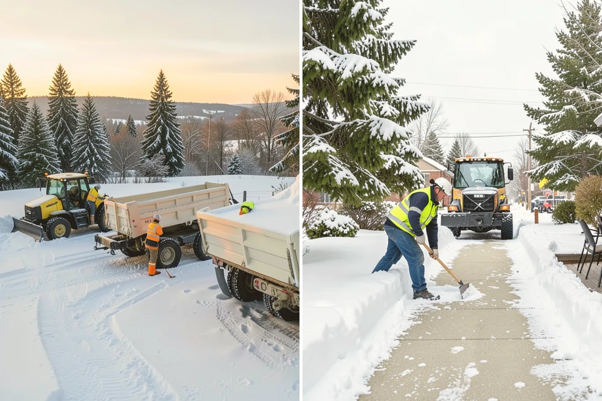 Shared Driveway Snow Removal in Orting, Pierce County, WA - We confirm the shared boundaries and each household's access