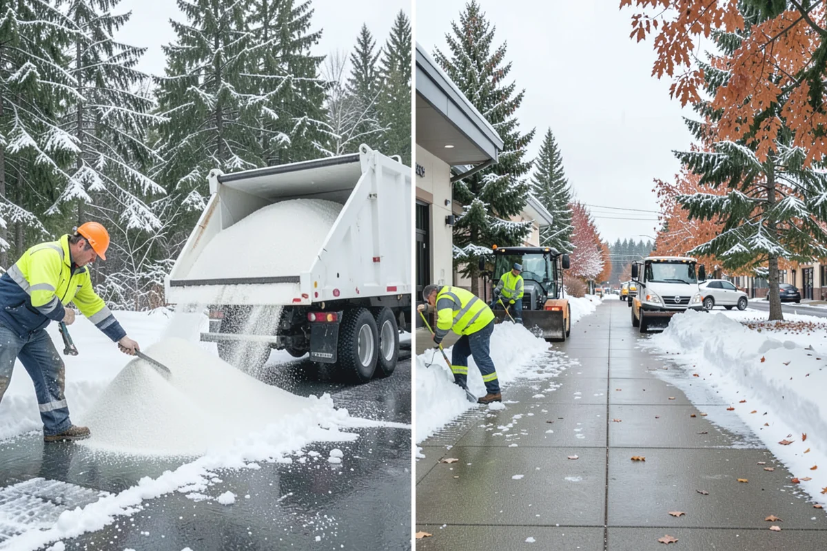 Shared Driveway Snow Removal in Renton, King County, WA - We confirm the shared boundaries and each household's access