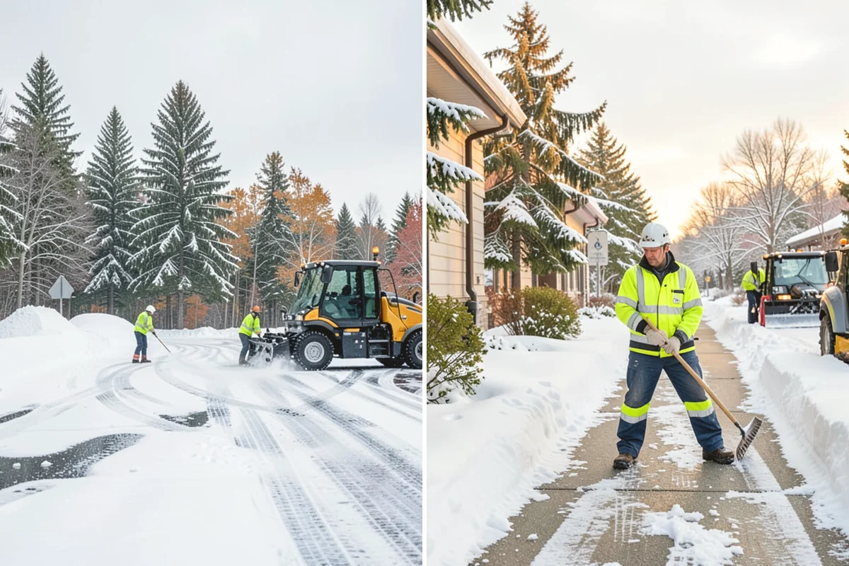 Shared Driveway Snow Removal in Ruston, Pierce County, WA - We confirm the shared boundaries and each household's access