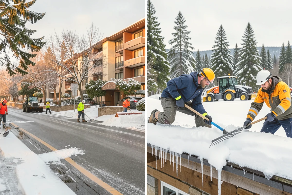 Shared Driveway Snow Removal in Sammamish, King County, WA - We confirm the shared boundaries and each household's access