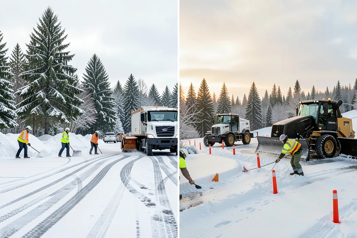 Shared Driveway Snow Removal in Sedro-Woolley, Skagit County, WA - We confirm the shared boundaries and each household's access