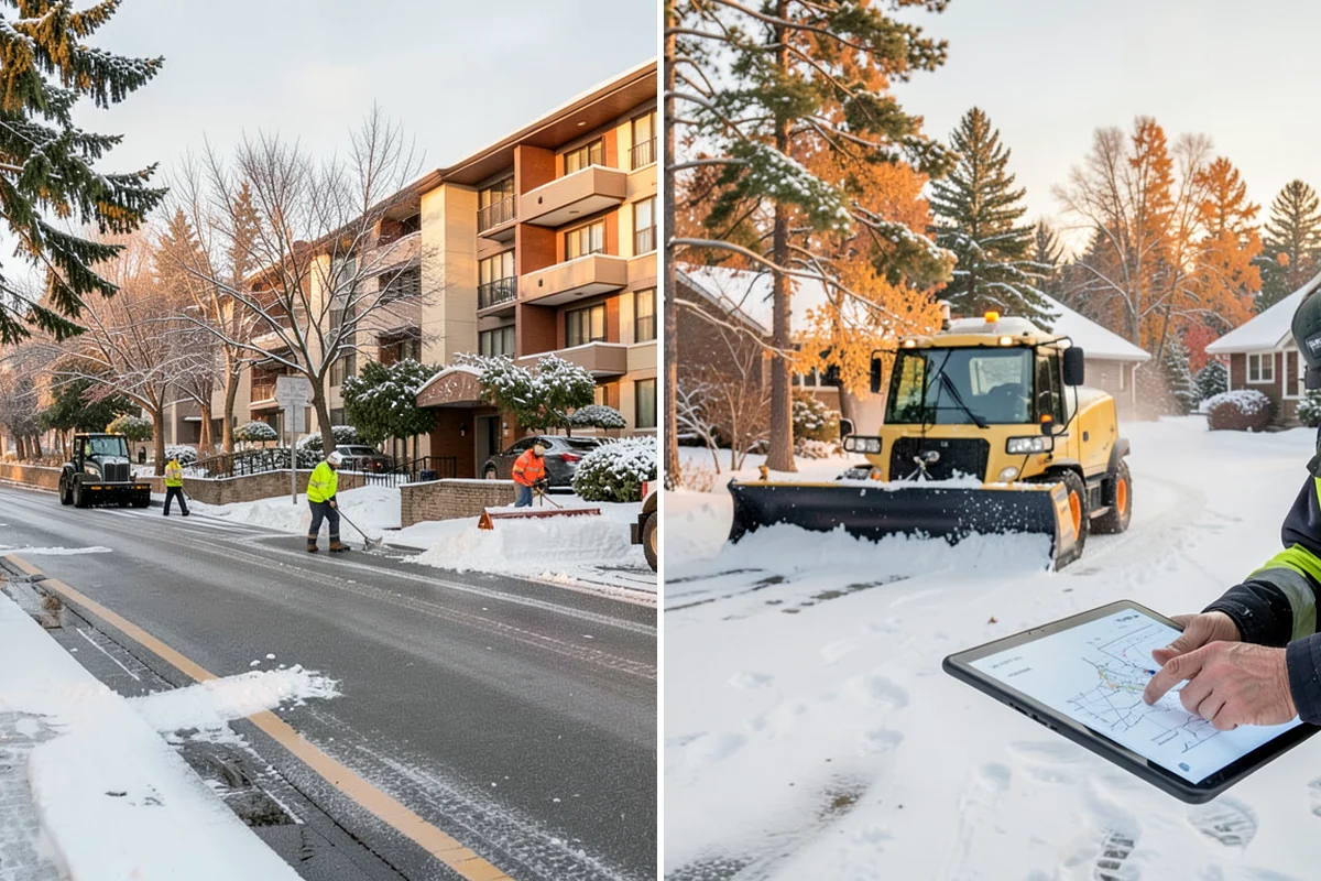 Shared Driveway Snow Removal in Shoreline, King County, WA - We confirm the shared boundaries and each household's access