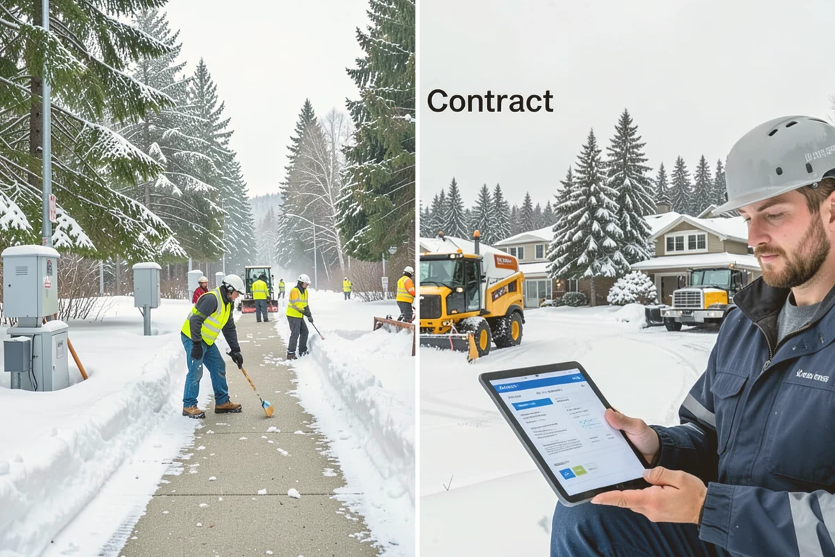Shared Driveway Snow Removal in Snohomish, Snohomish County, WA - We confirm the shared boundaries and each household's access