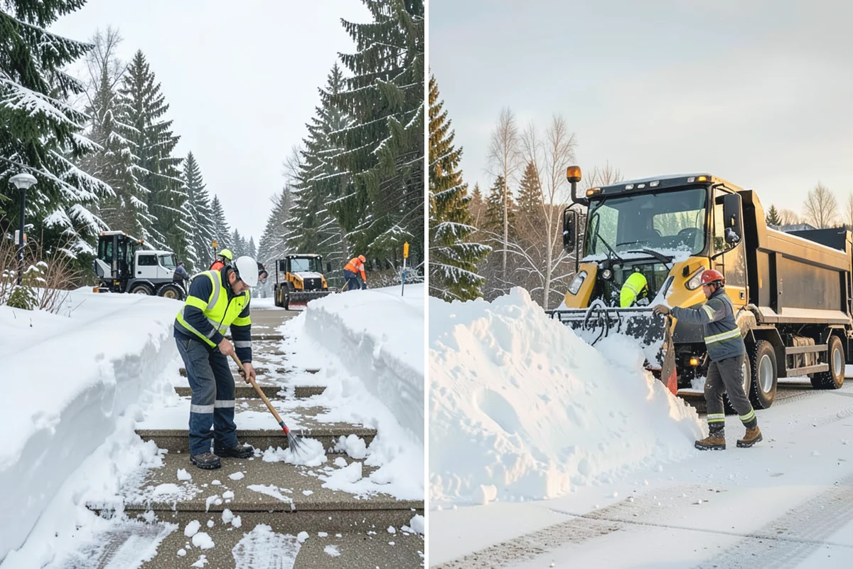 Shared Driveway Snow Removal in South Prairie, Pierce County, WA - We confirm the shared boundaries and each household's access