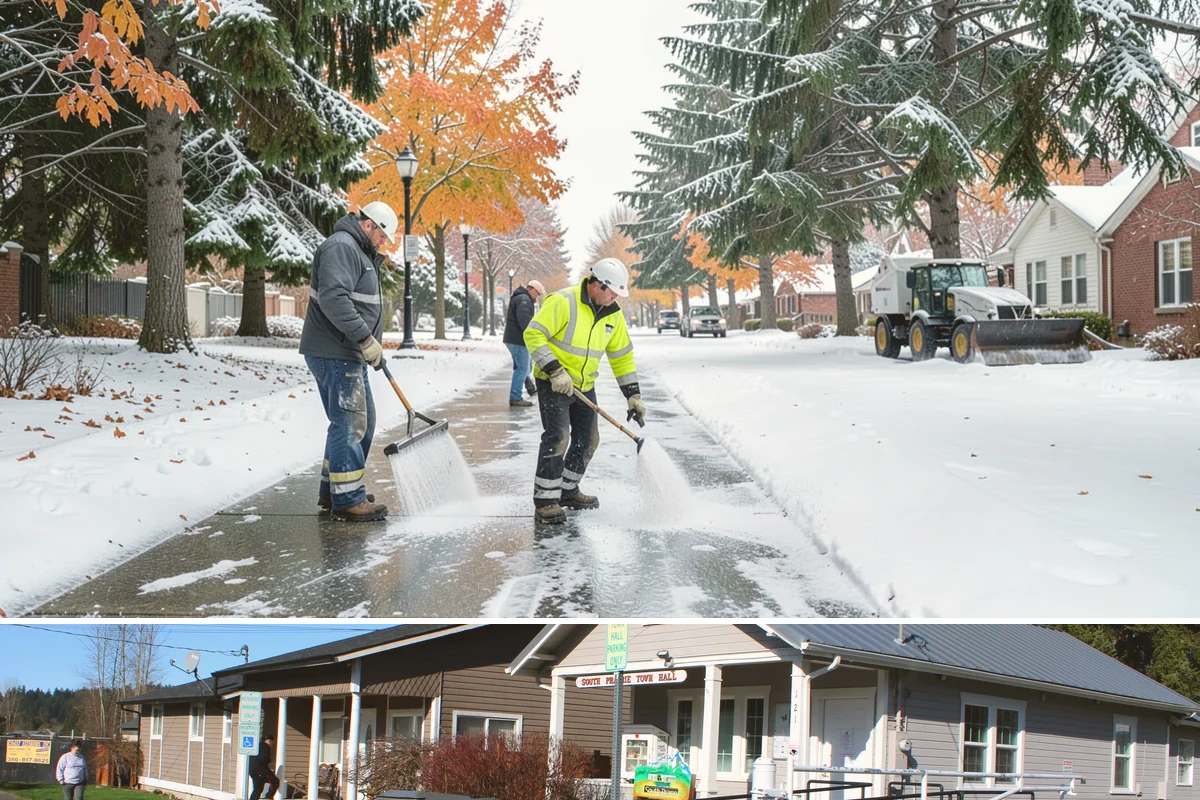 Shared Driveway Snow Removal in South Prairie, Pierce County, WA - Shared drives need prompt, coordinated clearing with each snowfall and treatment through the freeze-thaw days that follow.