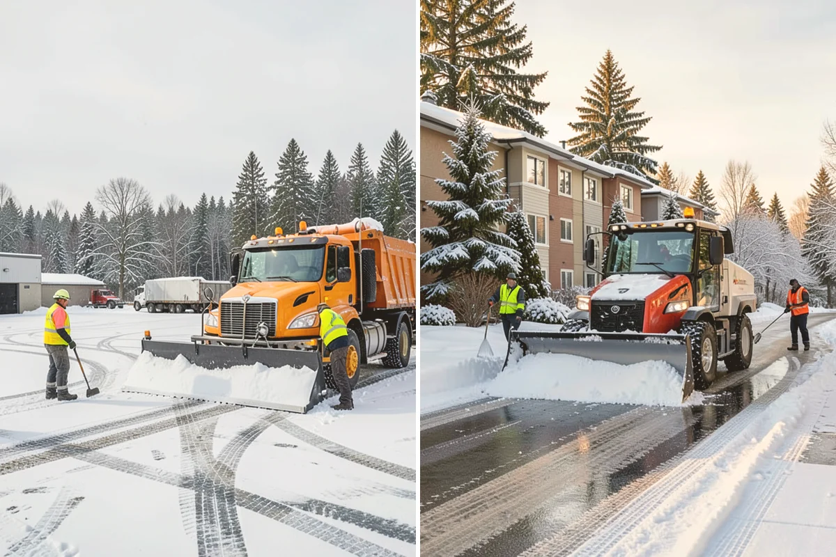 Shared Driveway Snow Removal in Stanwood, Snohomish County, WA - We confirm the shared boundaries and each household's access