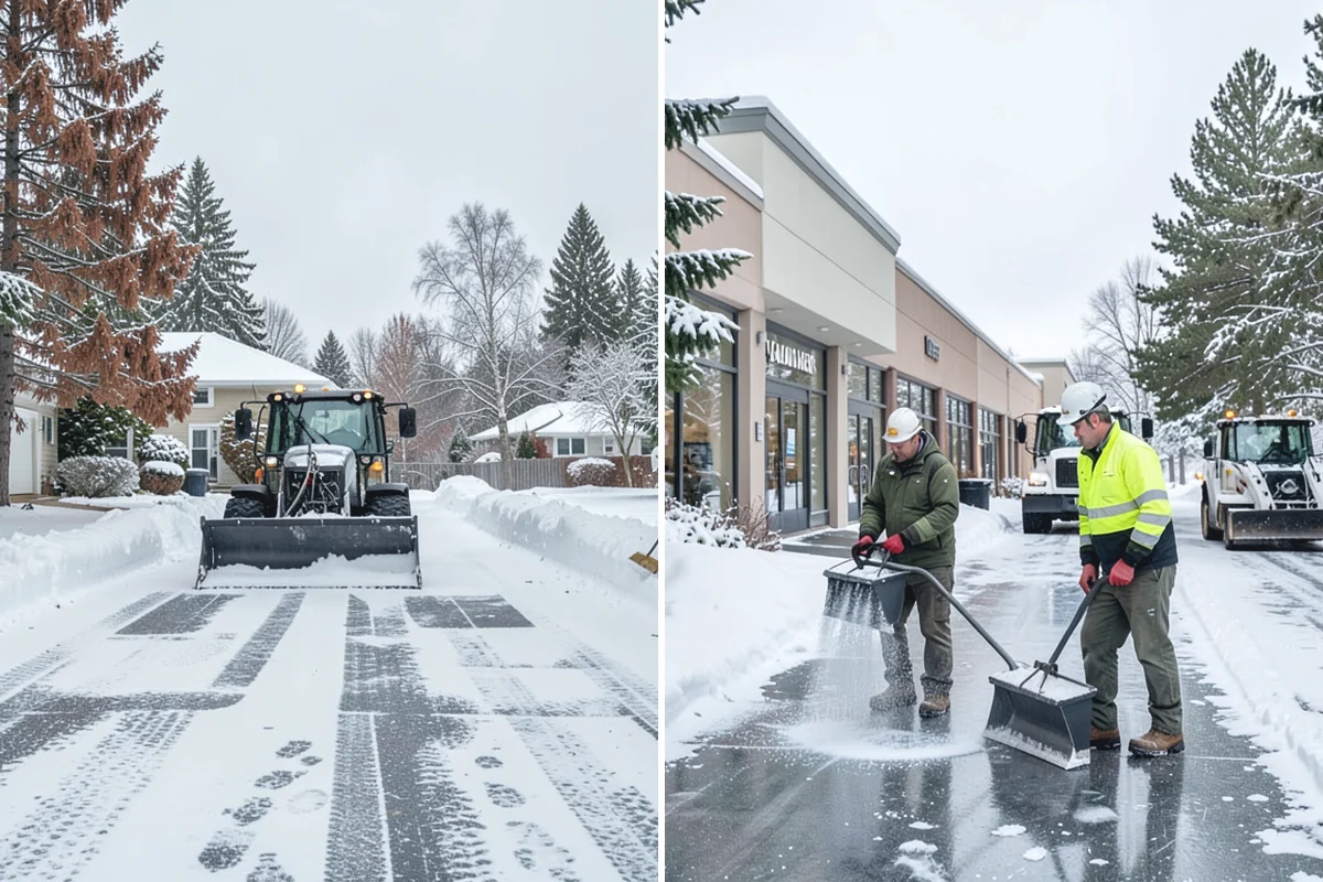 Shared Driveway Snow Removal in Sumner, Pierce County, WA - We confirm the shared boundaries and each household's access