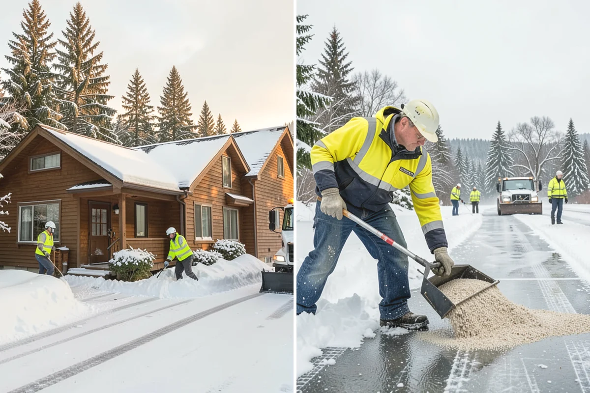 Shared Driveway Snow Removal in Tukwila, King County, WA - We confirm the shared boundaries and each household's access