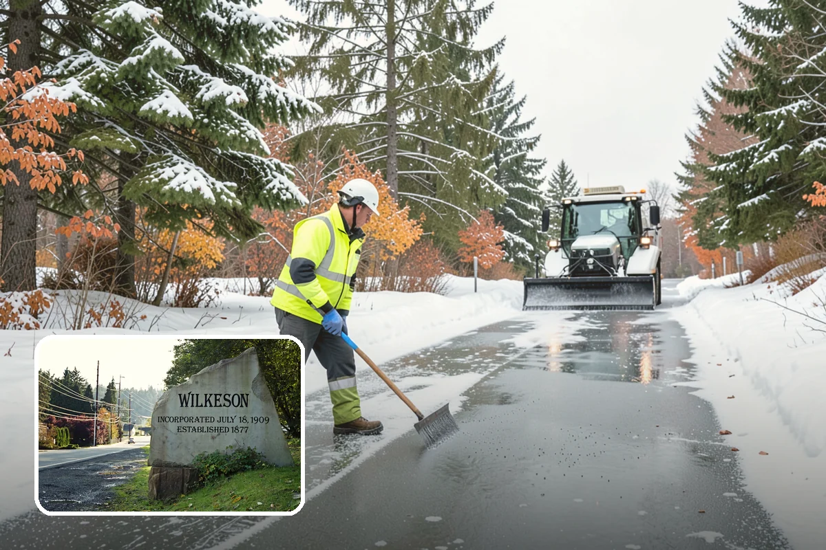 Shared Driveway Snow Removal in Wilkeson, Pierce County, WA - Clears the entire shared run as a single job