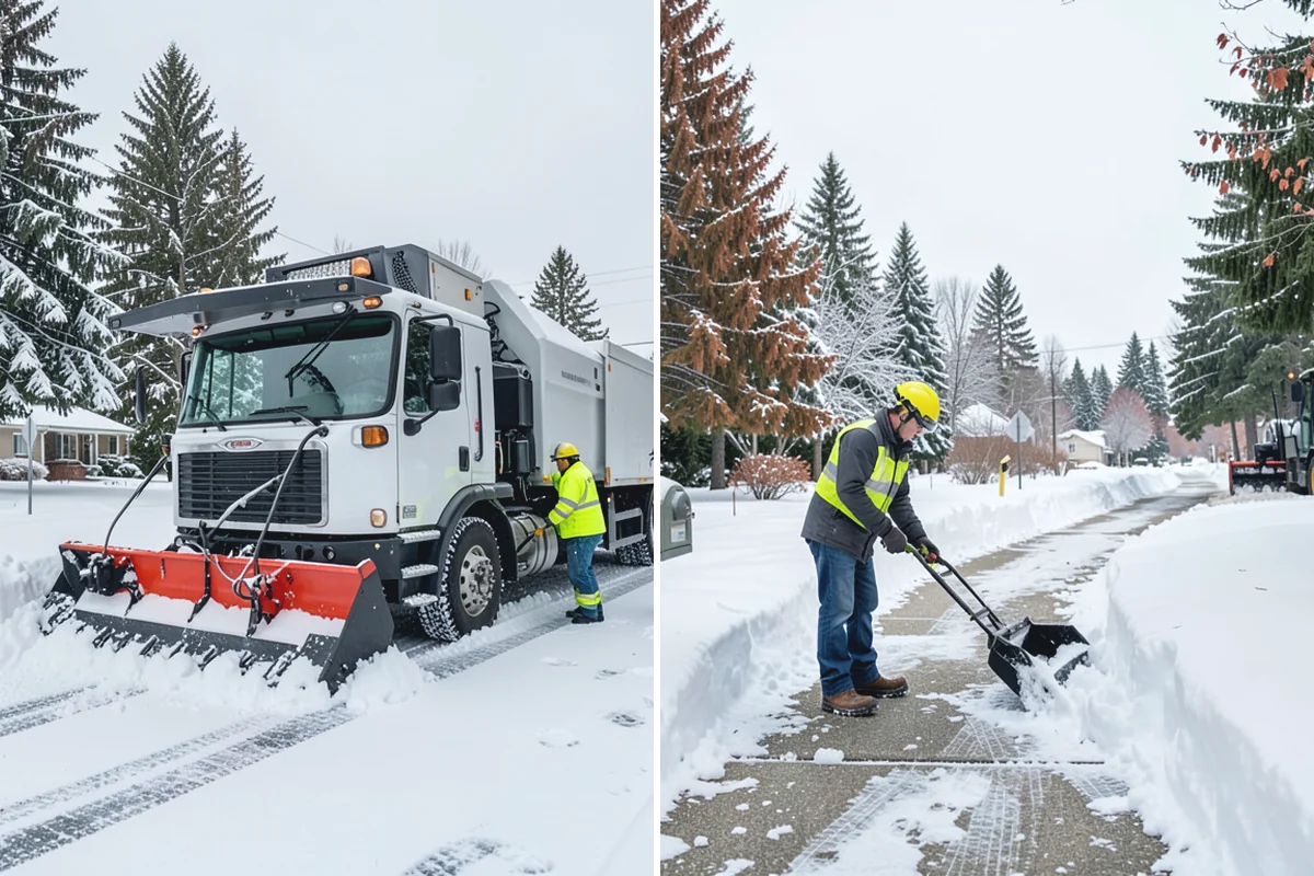 Shared Driveway Snow Removal in Wilkeson, Pierce County, WA - We confirm the shared boundaries and each household's access
