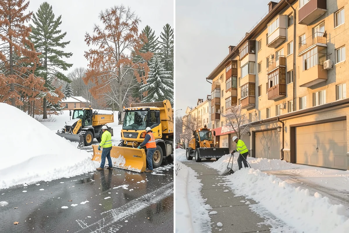 Shared Driveway Snow Removal in Yarrow Point, King County, WA - We confirm the shared boundaries and each household's access